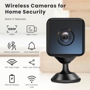 Mini cámara de seguridad inalámbrica HD 2025, WiFi para el hogar pequeño, 1080P, micro cámara magnética para niñera con detección de movimiento, gran angular, almacenamiento en la nube y SD, visión